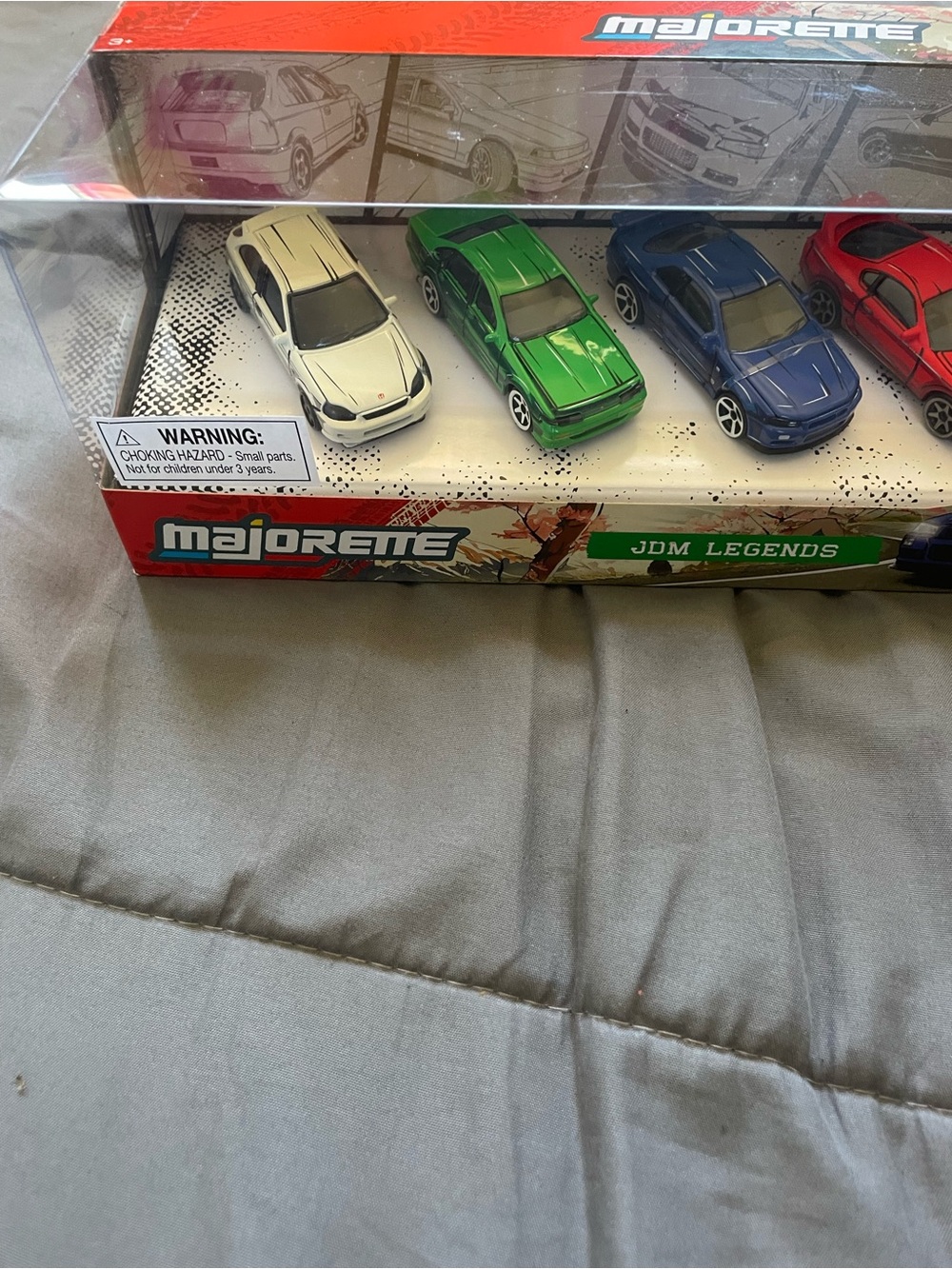 JDM Legends 5 Car Toy Set – White, Green, Blue, Red